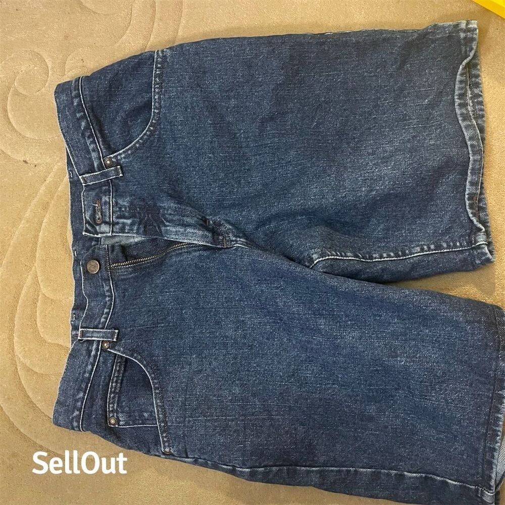 Vintage Riders Jean Co Men's Denim Bermuda Shorts Size 34 Blue Casual